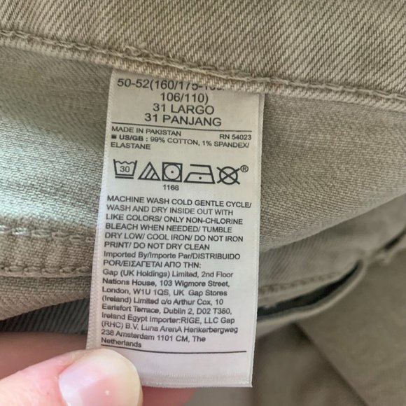 Banana Republic Womens High Rise Wide Leg Crop Brown Tan Fray Hem Cotton 31 L - Picture 10 of 13